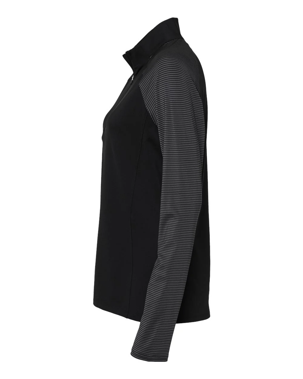 Adidas-A521-Women's Stripe Block Quarter-Zip Pullover - Image 3