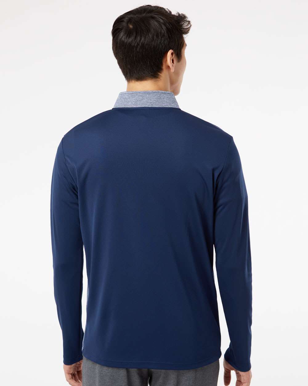 Adidas-A522-Heather Block Print Quarter-Zip Pullover - Image 13