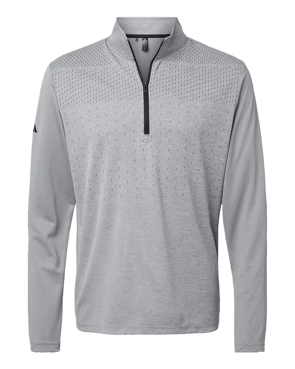 Adidas-A522-Heather Block Print Quarter-Zip Pullover - Image 14