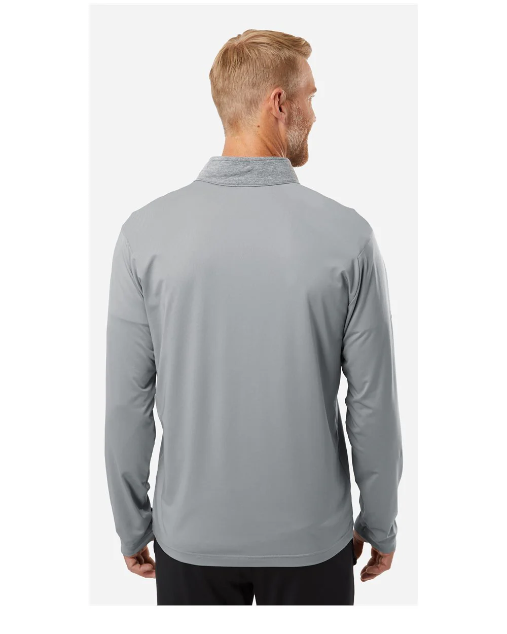 Adidas-A522-Heather Block Print Quarter-Zip Pullover - Image 18
