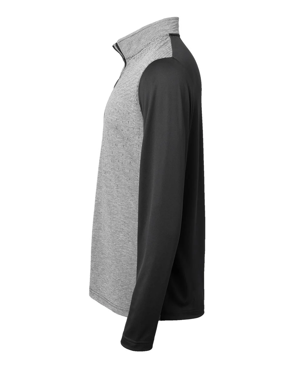 Adidas-A522-Heather Block Print Quarter-Zip Pullover - Image 3
