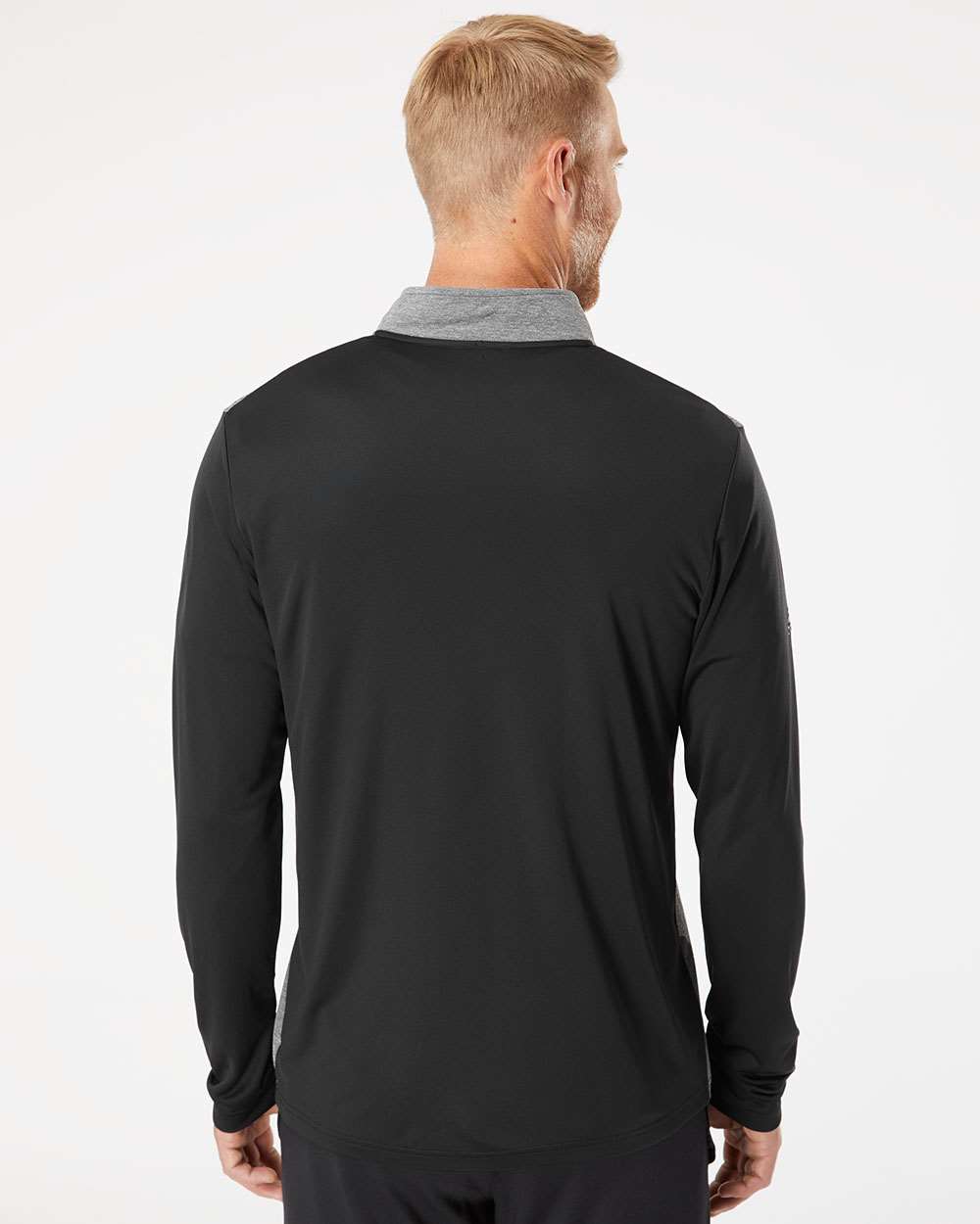 Adidas-A522-Heather Block Print Quarter-Zip Pullover - Image 6