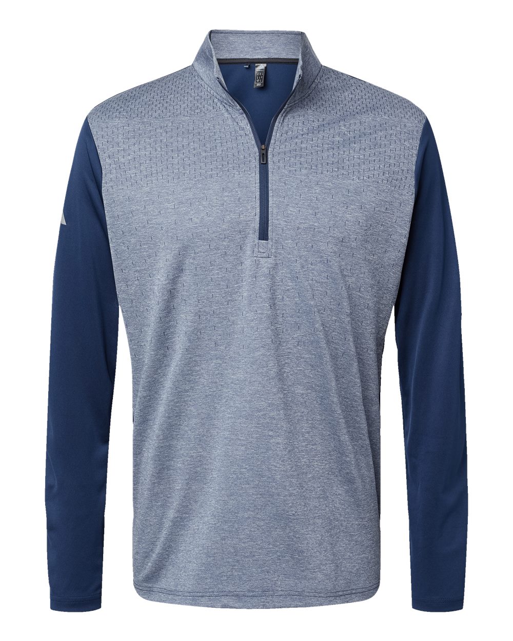 Adidas-A522-Heather Block Print Quarter-Zip Pullover - Image 8