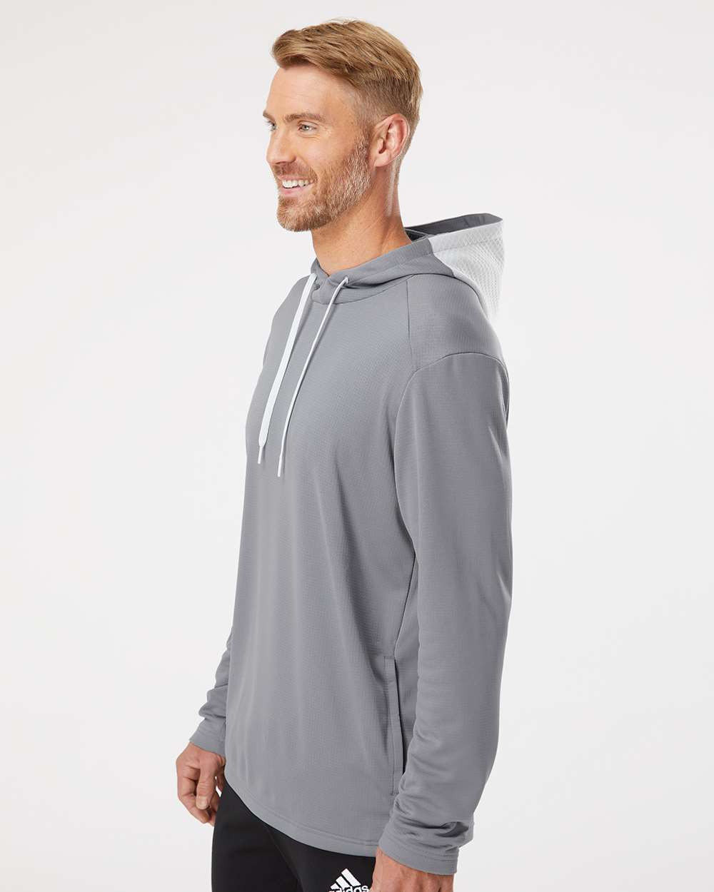 Adidas-A530-Textured Mixed Media Hooded Sweatshirt - Image 18