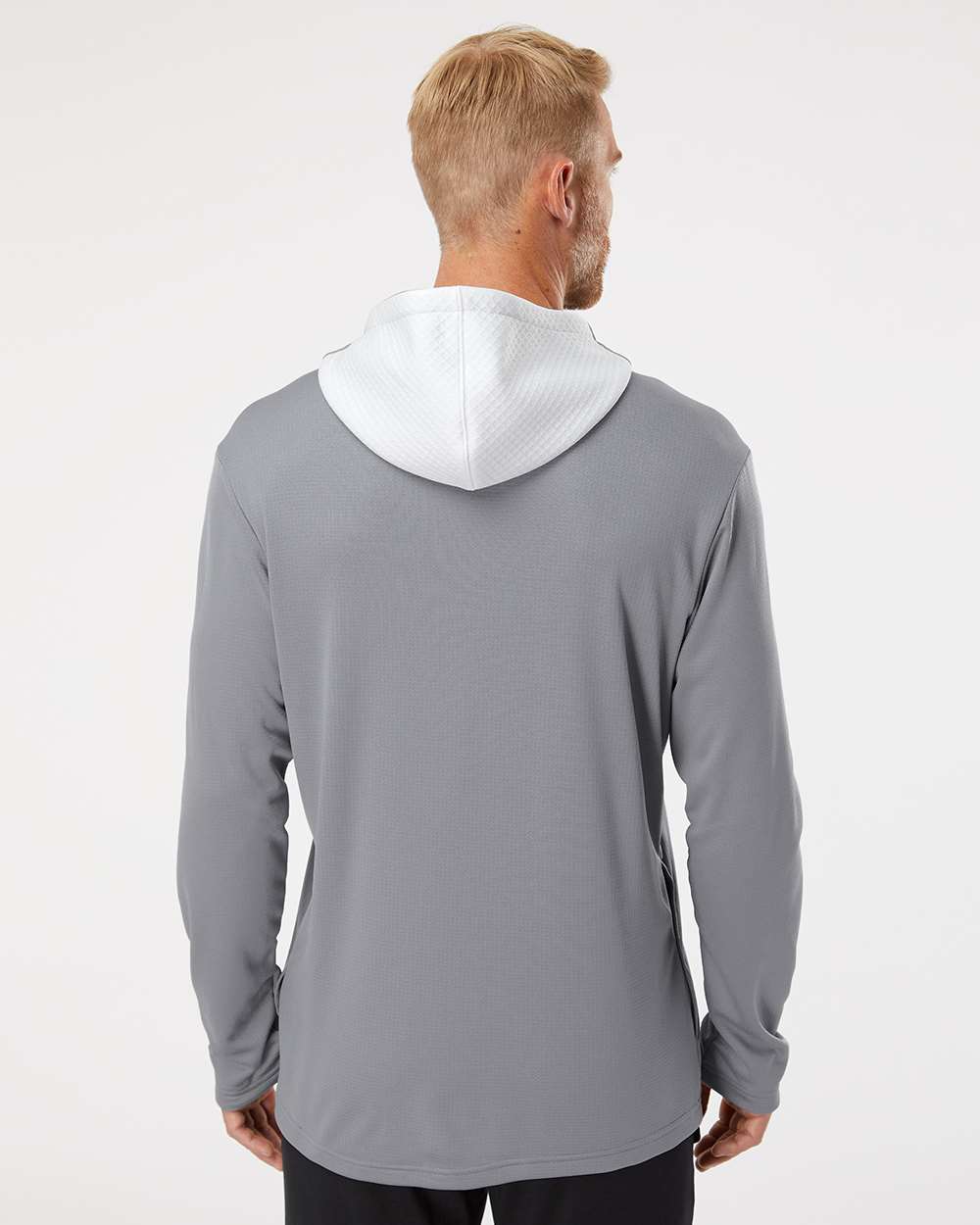 Adidas-A530-Textured Mixed Media Hooded Sweatshirt - Image 19