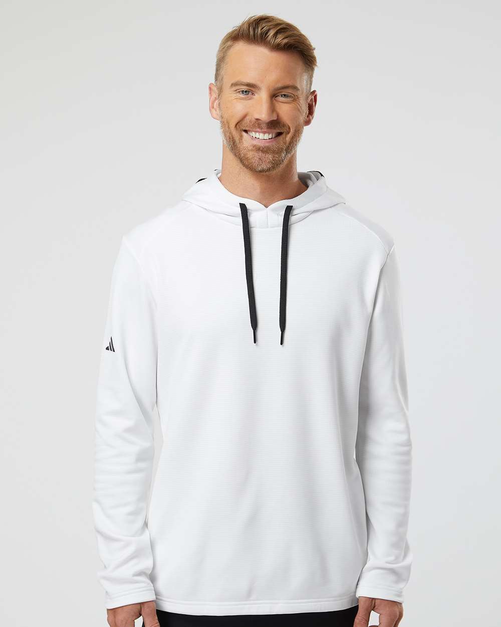 Adidas-A530-Textured Mixed Media Hooded Sweatshirt - Image 23