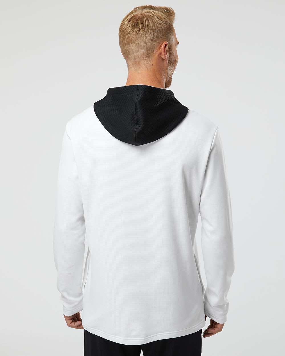 Adidas-A530-Textured Mixed Media Hooded Sweatshirt - Image 25