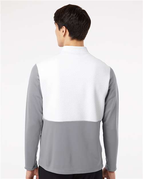 Adidas-A532-Textured Mixed Media Quarter-Zip Pullover - Image 18