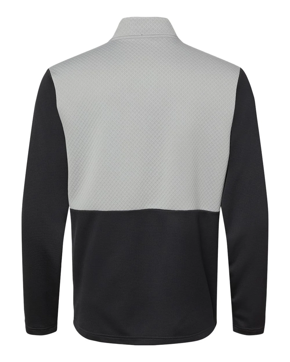 Adidas-A532-Textured Mixed Media Quarter-Zip Pullover - Image 2