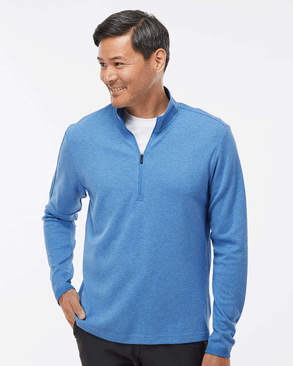 Adidas-A554-3-Stripes Quarter-Zip Sweater - Image 23