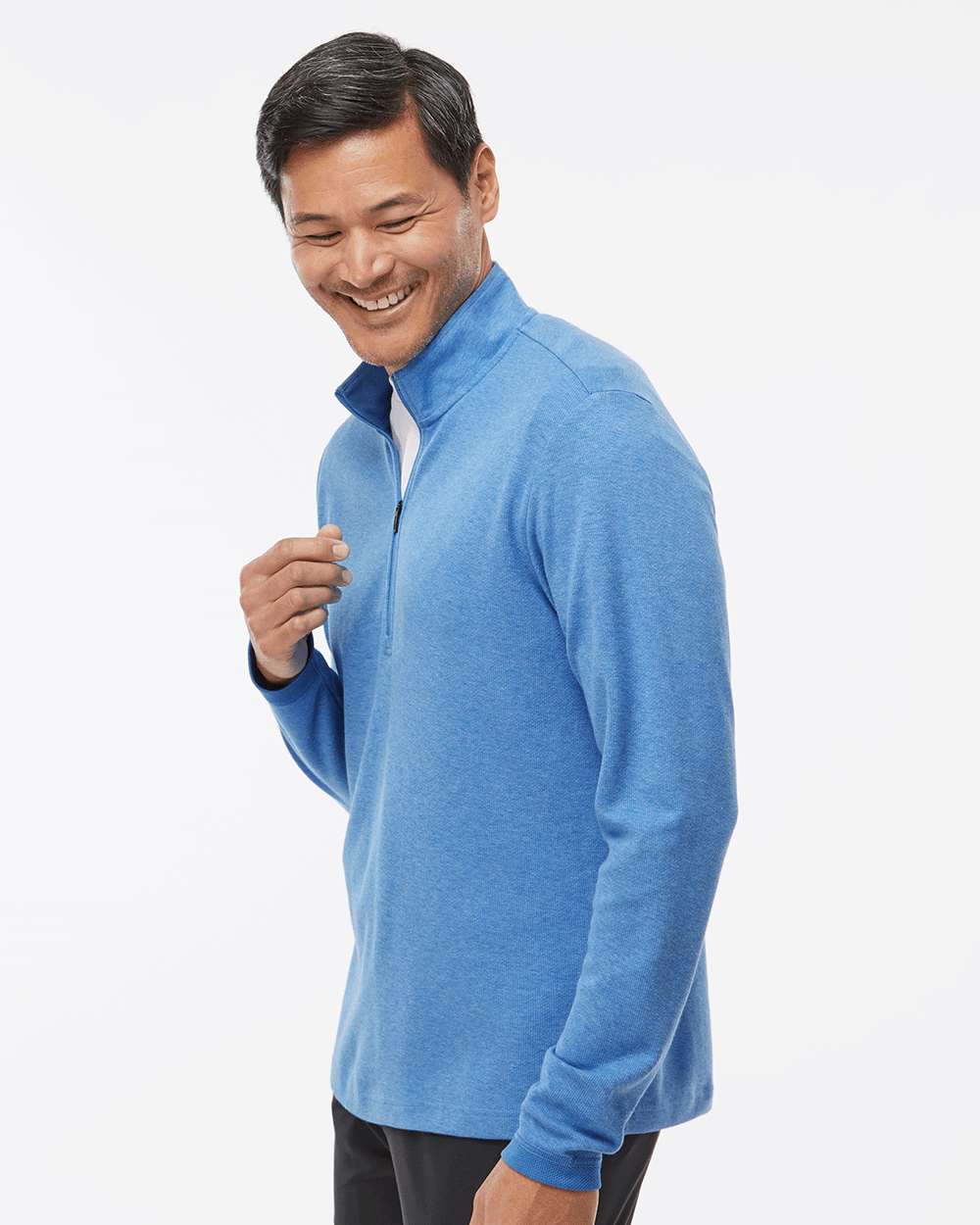 Adidas-A554-3-Stripes Quarter-Zip Sweater - Image 24