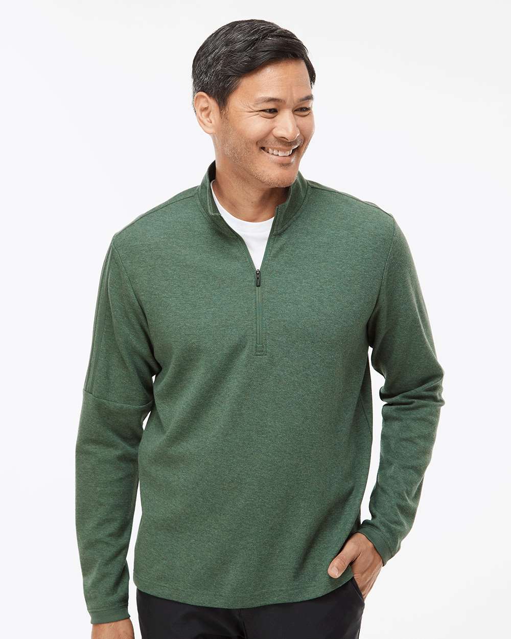 Adidas-A554-3-Stripes Quarter-Zip Sweater - Image 29