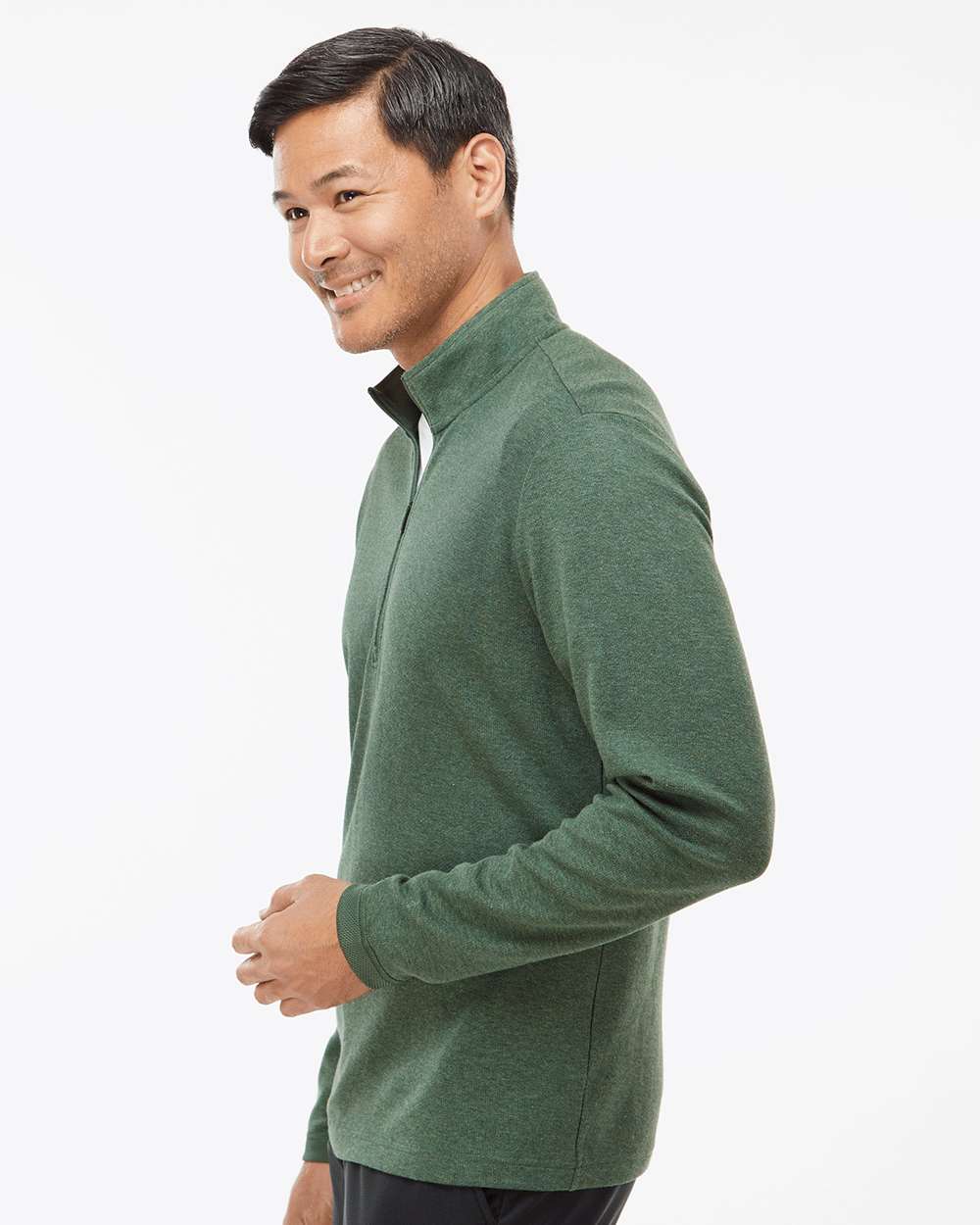 Adidas-A554-3-Stripes Quarter-Zip Sweater - Image 30