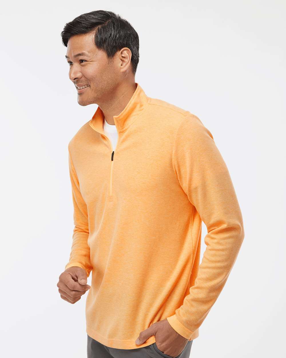 Adidas-A554-3-Stripes Quarter-Zip Sweater - Image 5