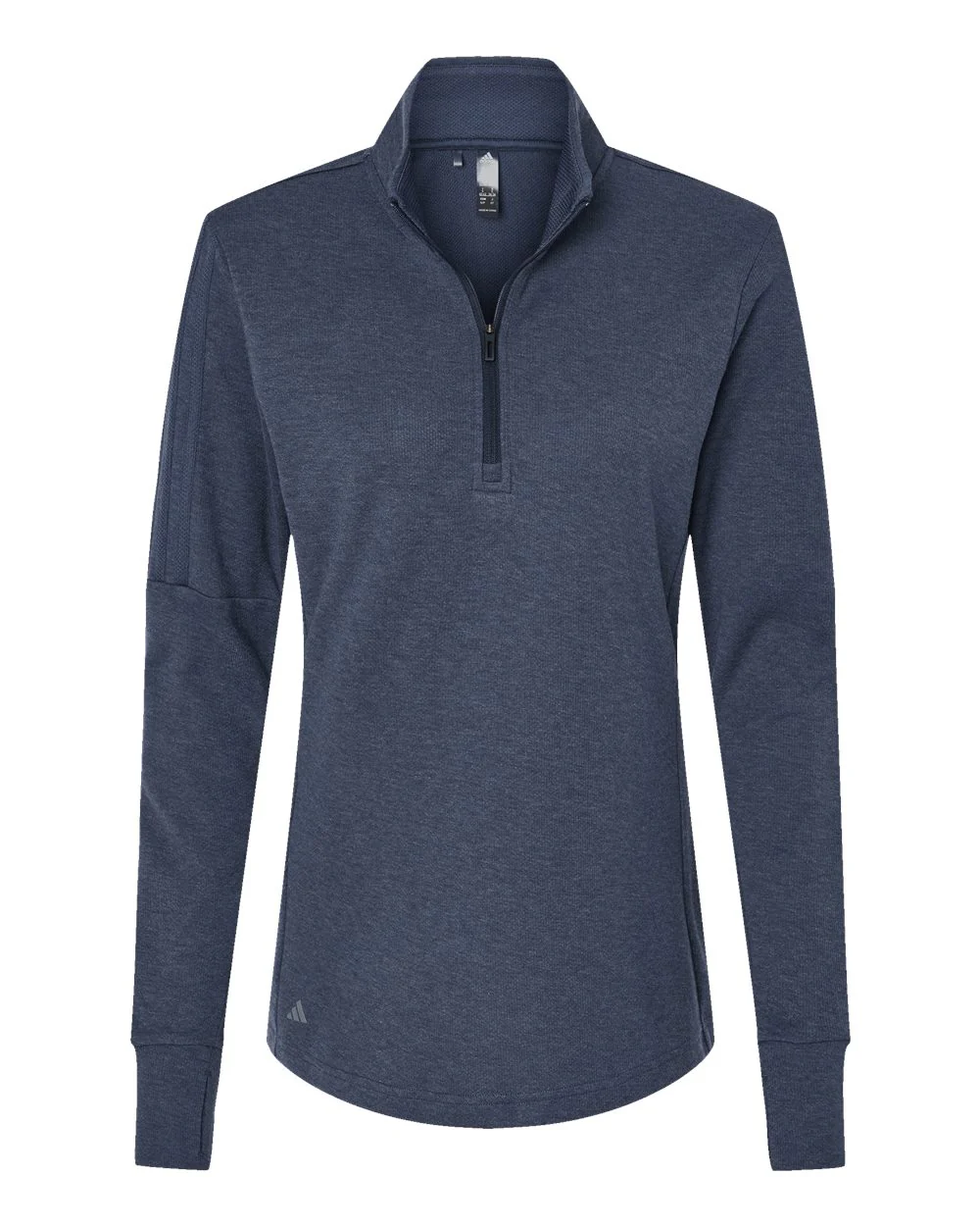 Adidas-A555-Women's 3-Stripes Quarter-Zip Sweater - Image 14