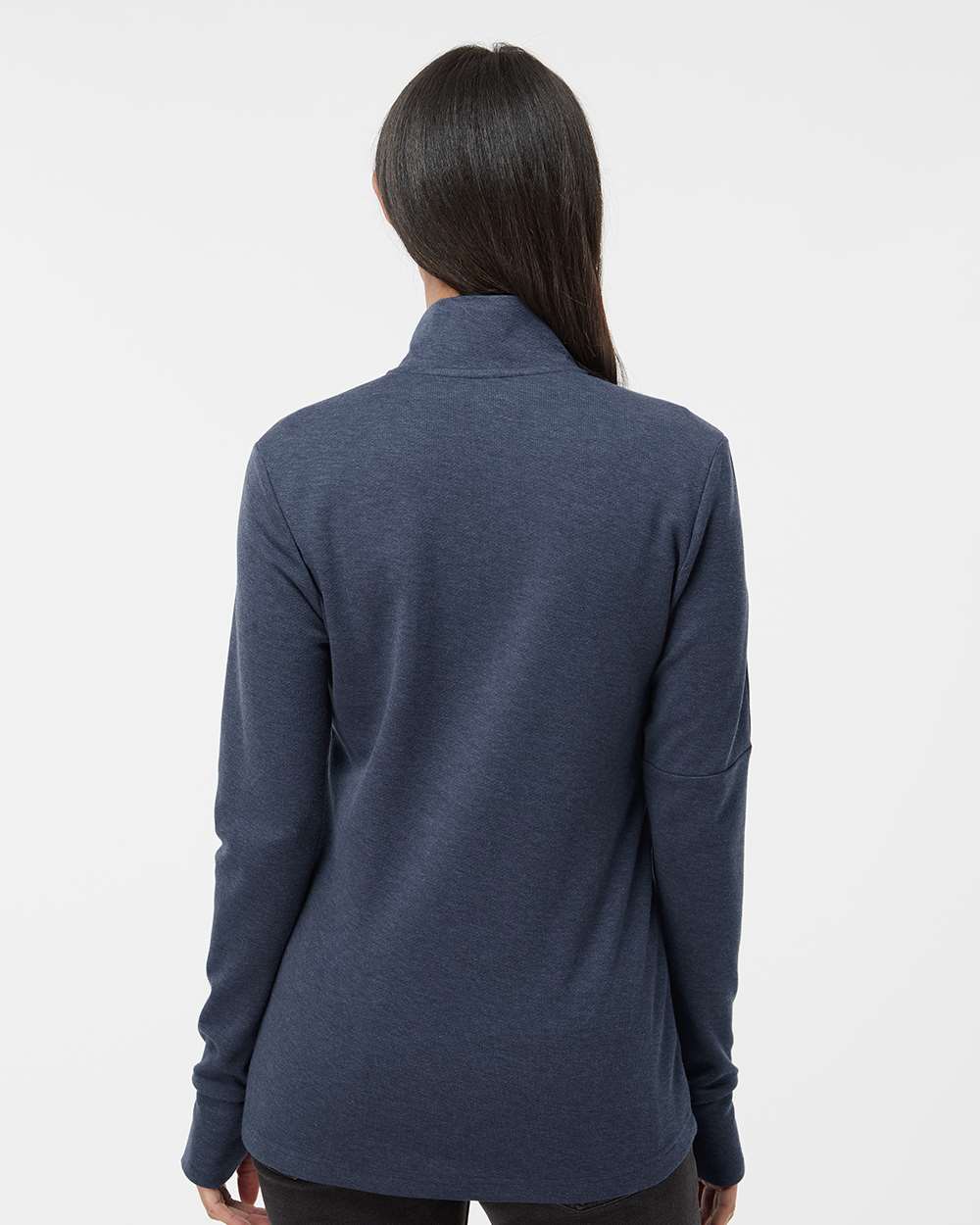 Adidas-A555-Women's 3-Stripes Quarter-Zip Sweater - Image 19