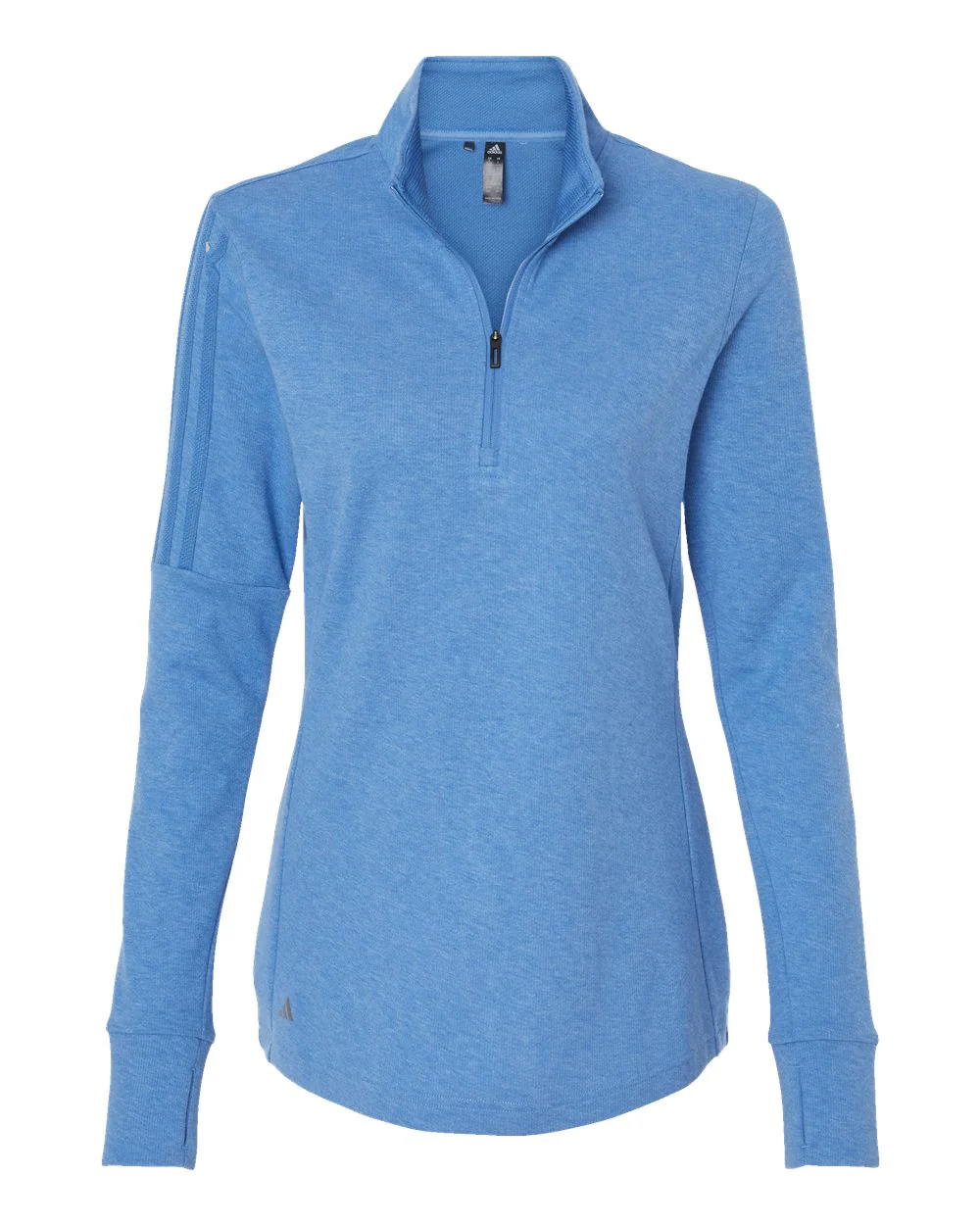 Adidas-A555-Women's 3-Stripes Quarter-Zip Sweater - Image 20