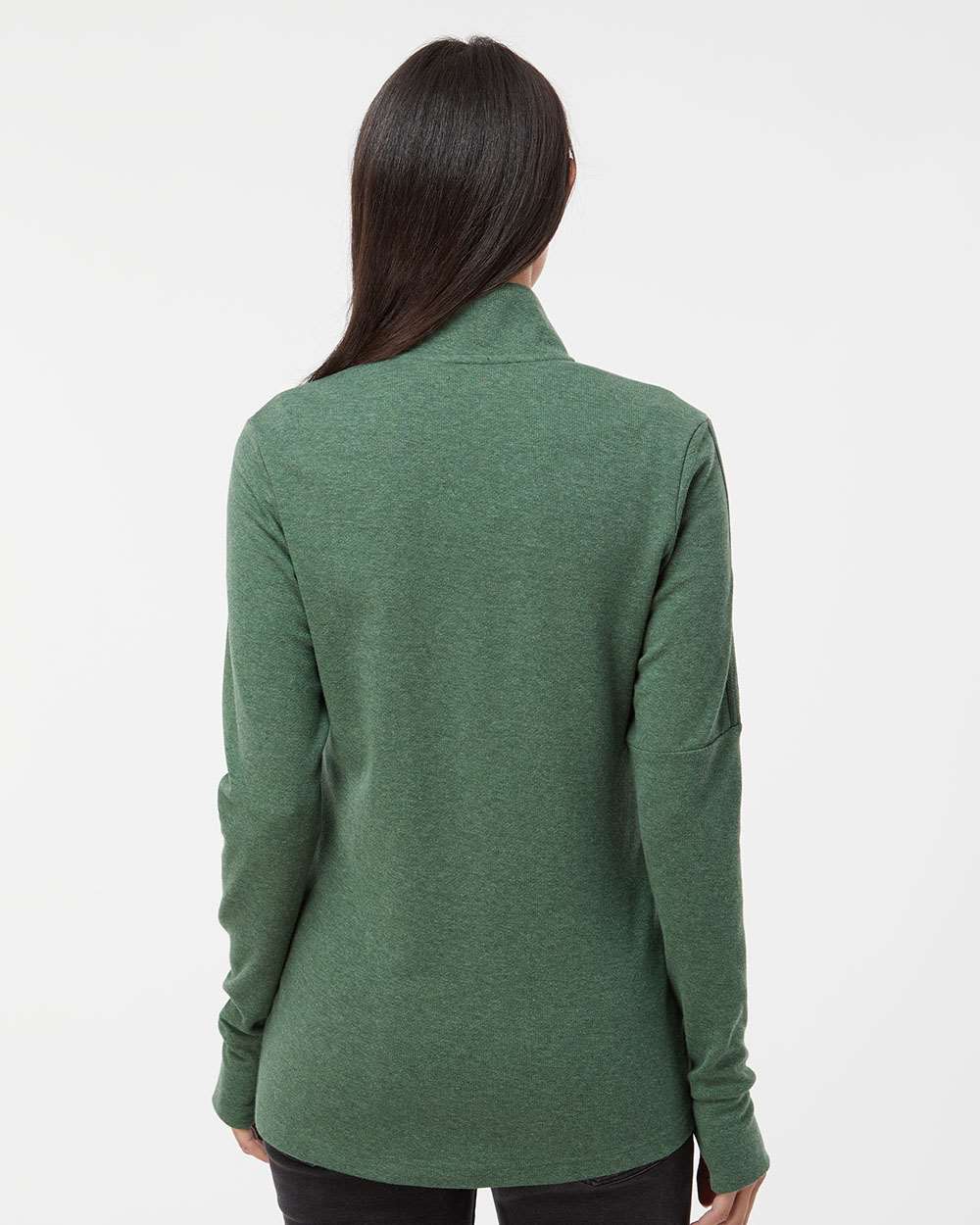 Adidas-A555-Women's 3-Stripes Quarter-Zip Sweater - Image 31