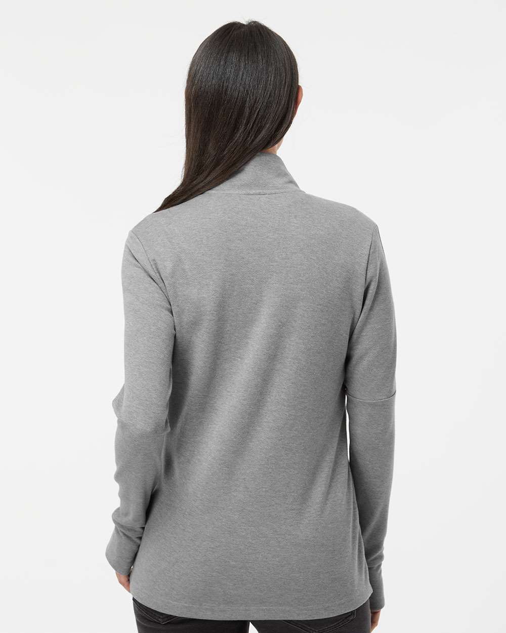 Adidas-A555-Women's 3-Stripes Quarter-Zip Sweater - Image 37