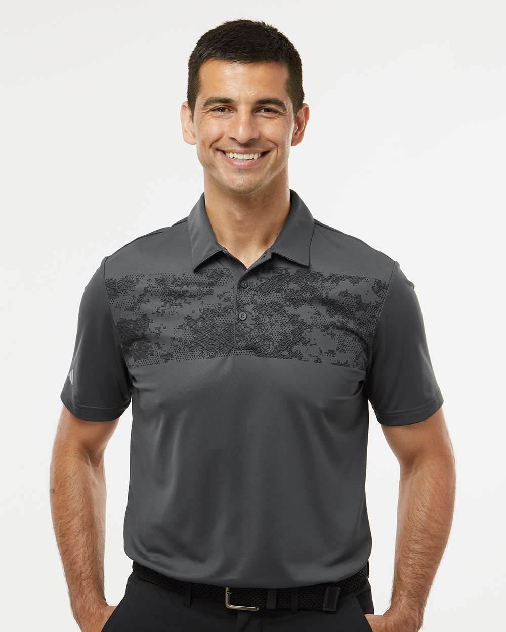 Adidas-A585-Camo Chest Print Polo - Image 4
