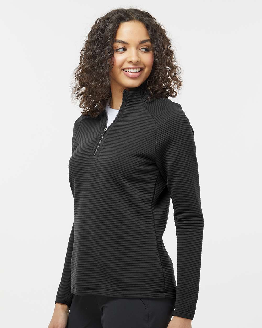 Adidas-A589-Women's Spacer Quarter-Zip Pullover - Image 5