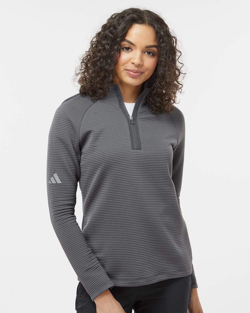 Adidas-A589-Women's Spacer Quarter-Zip Pullover - Image 7
