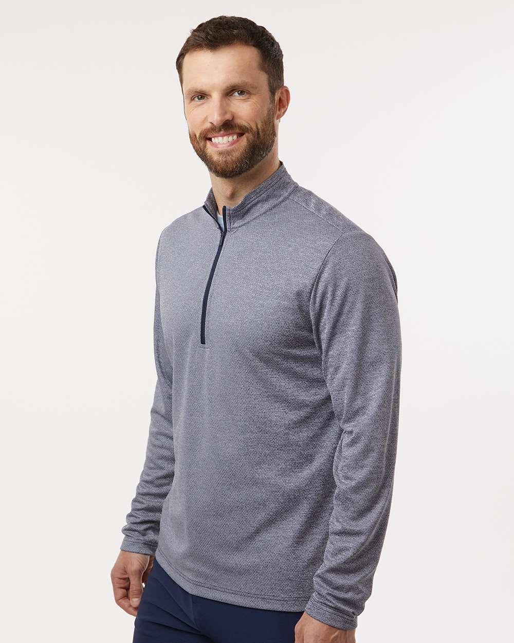 Adidas-A593-Space Dyed Quarter-Zip Pullover - Image 12