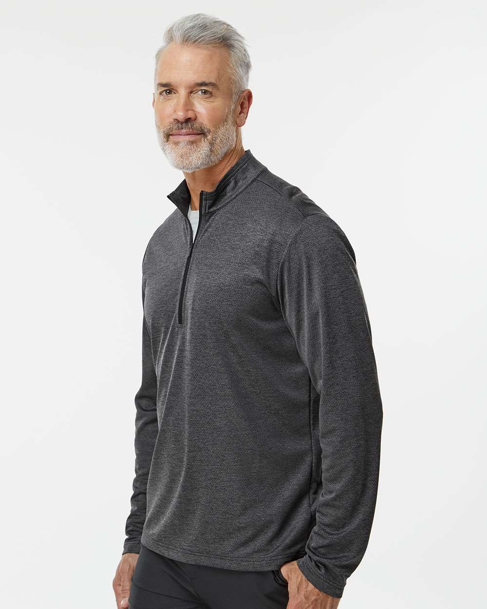 Adidas-A593-Space Dyed Quarter-Zip Pullover - Image 5