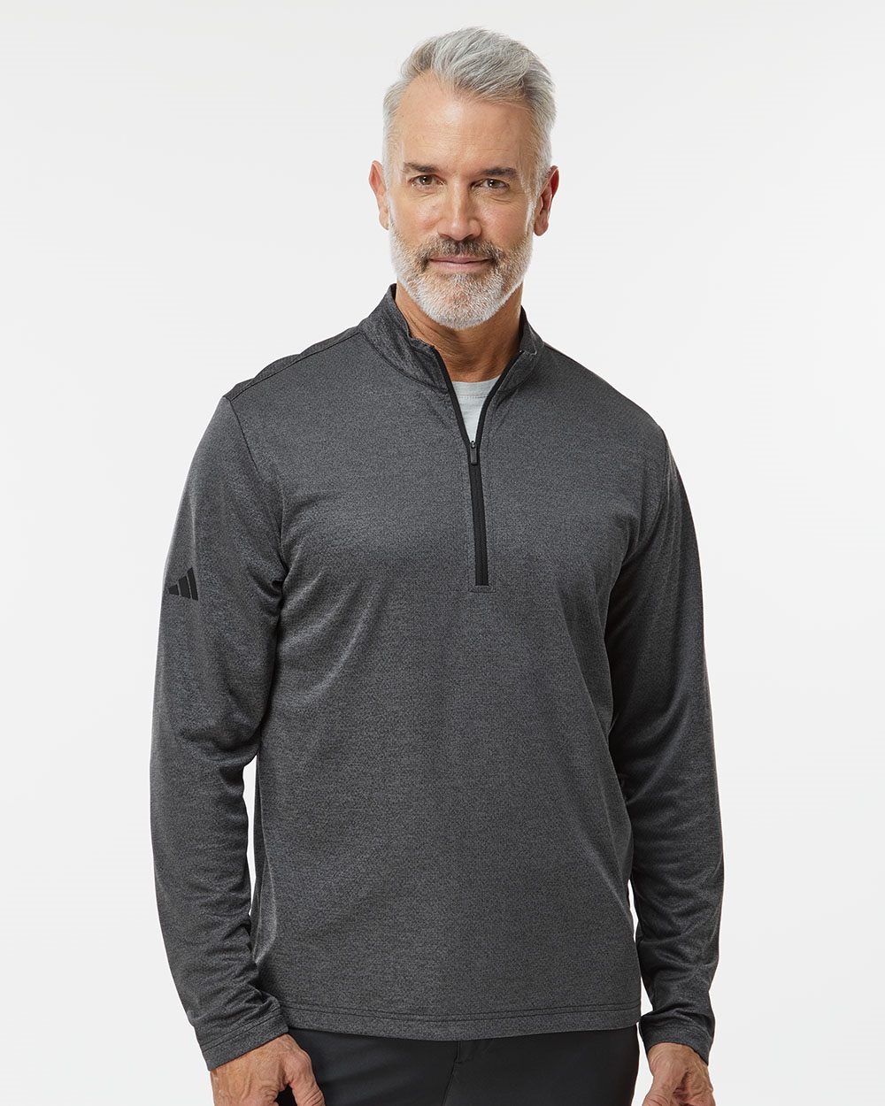Adidas-A593-Space Dyed Quarter-Zip Pullover - Image 7