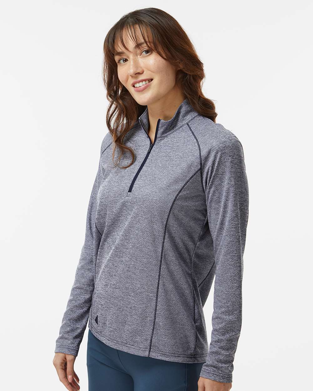Adidas-A594-Women's Space Dyed Quarter-Zip Pullover - Image 12