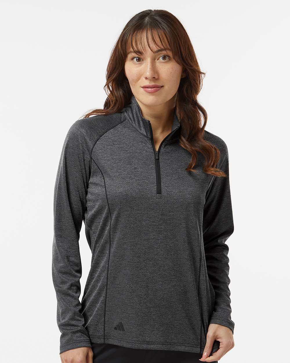 Adidas-A594-Women's Space Dyed Quarter-Zip Pullover - Image 4