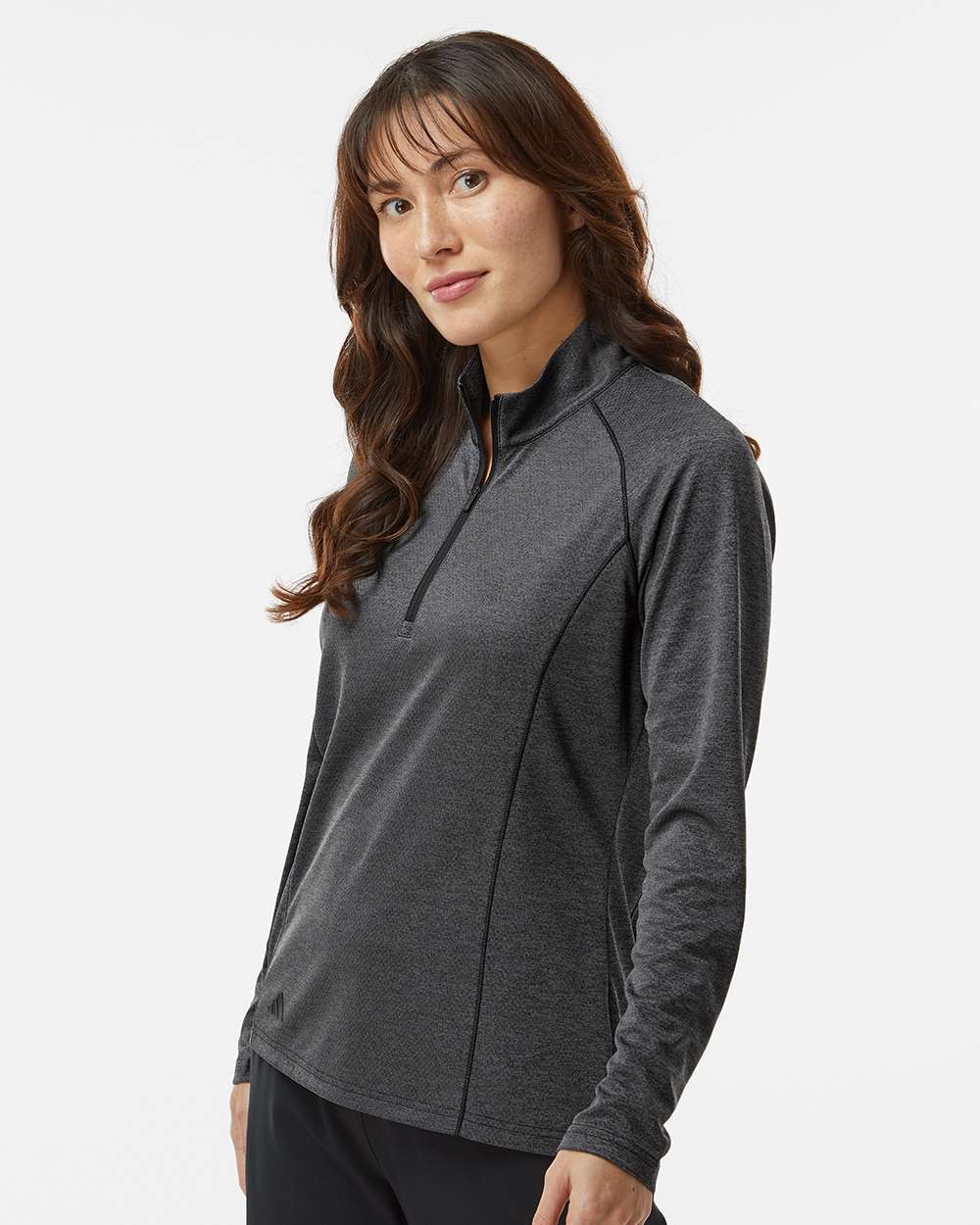 Adidas-A594-Women's Space Dyed Quarter-Zip Pullover - Image 5