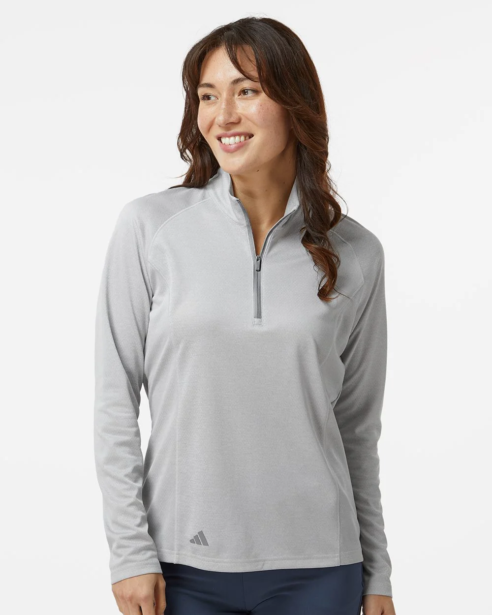 Adidas-A594-Women's Space Dyed Quarter-Zip Pullover - Image 7