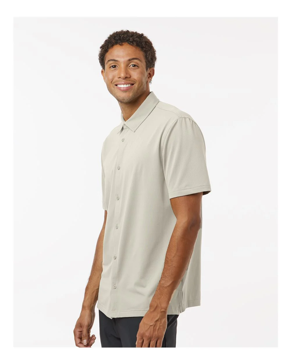 Adidas-A595-Button Down Short Sleeve Shirt - Image 5