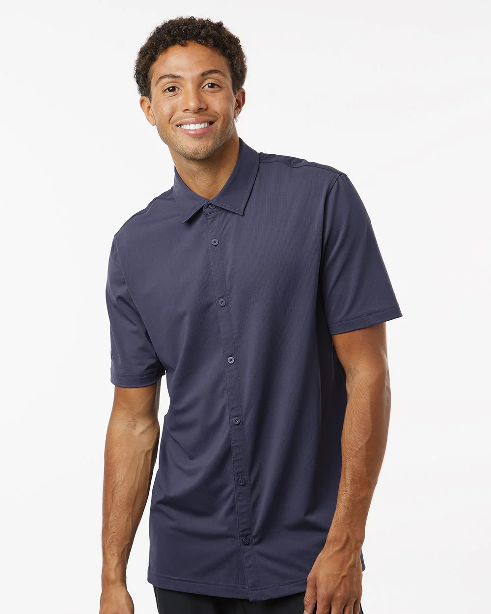 Adidas-A595-Button Down Short Sleeve Shirt - Image 7
