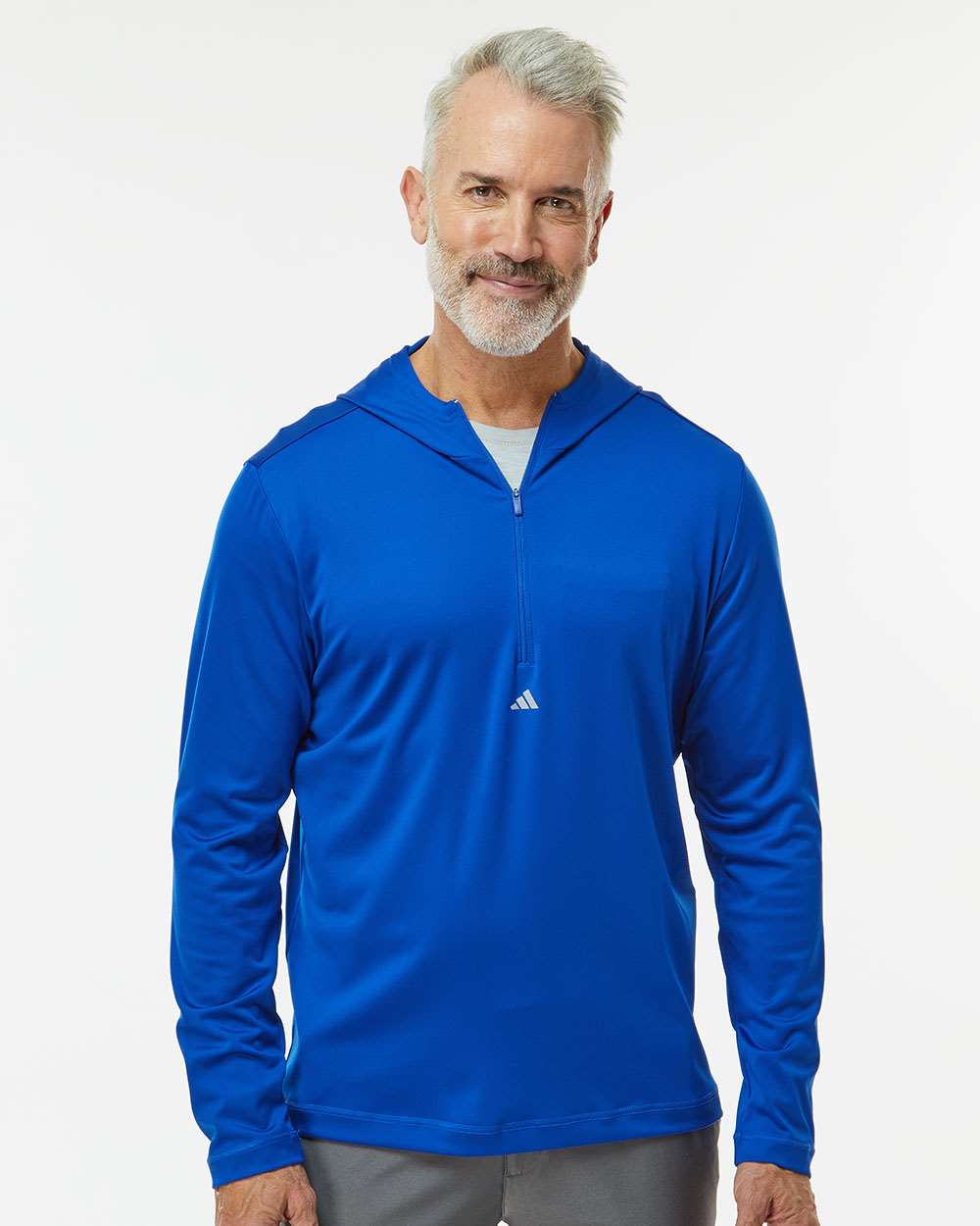 Adidas-A596-Lightweight Performance Quarter-Zip Hooded Pullover - Image 17