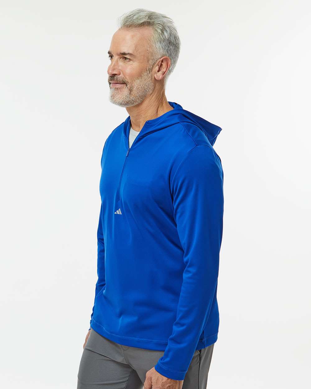 Adidas-A596-Lightweight Performance Quarter-Zip Hooded Pullover - Image 18