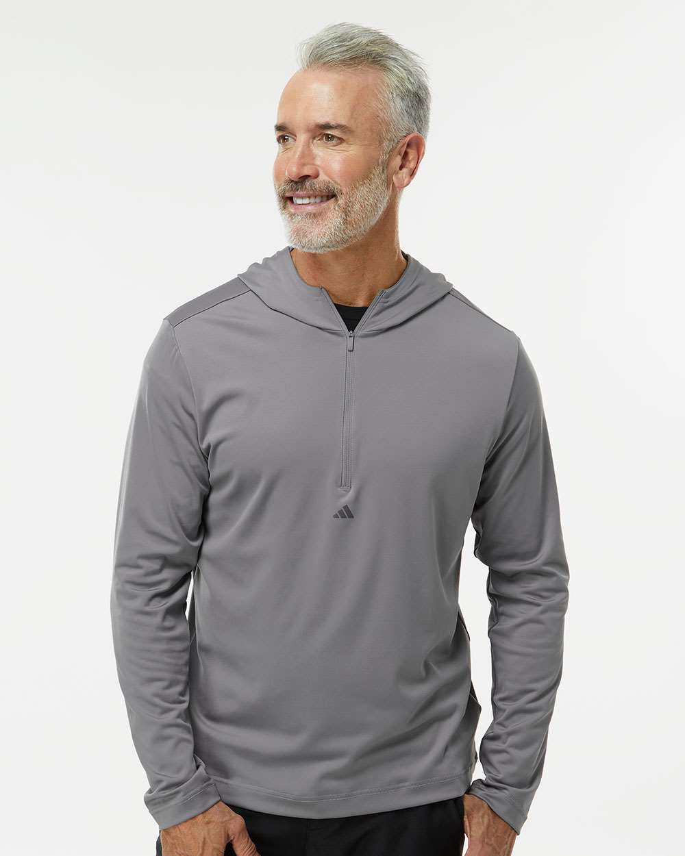 Adidas-A596-Lightweight Performance Quarter-Zip Hooded Pullover - Image 23