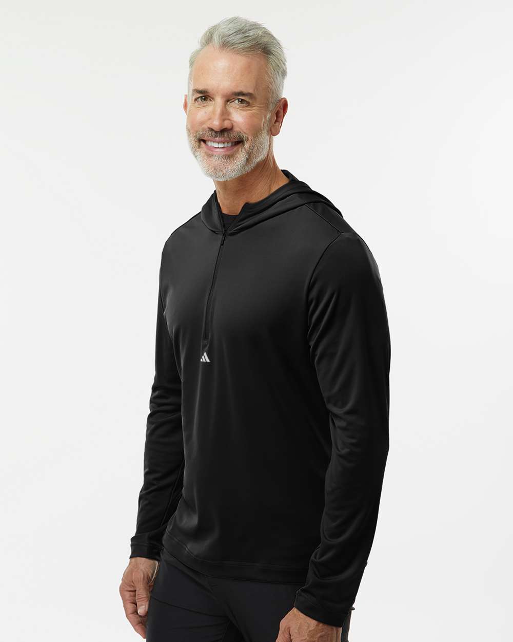 Adidas-A596-Lightweight Performance Quarter-Zip Hooded Pullover - Image 5