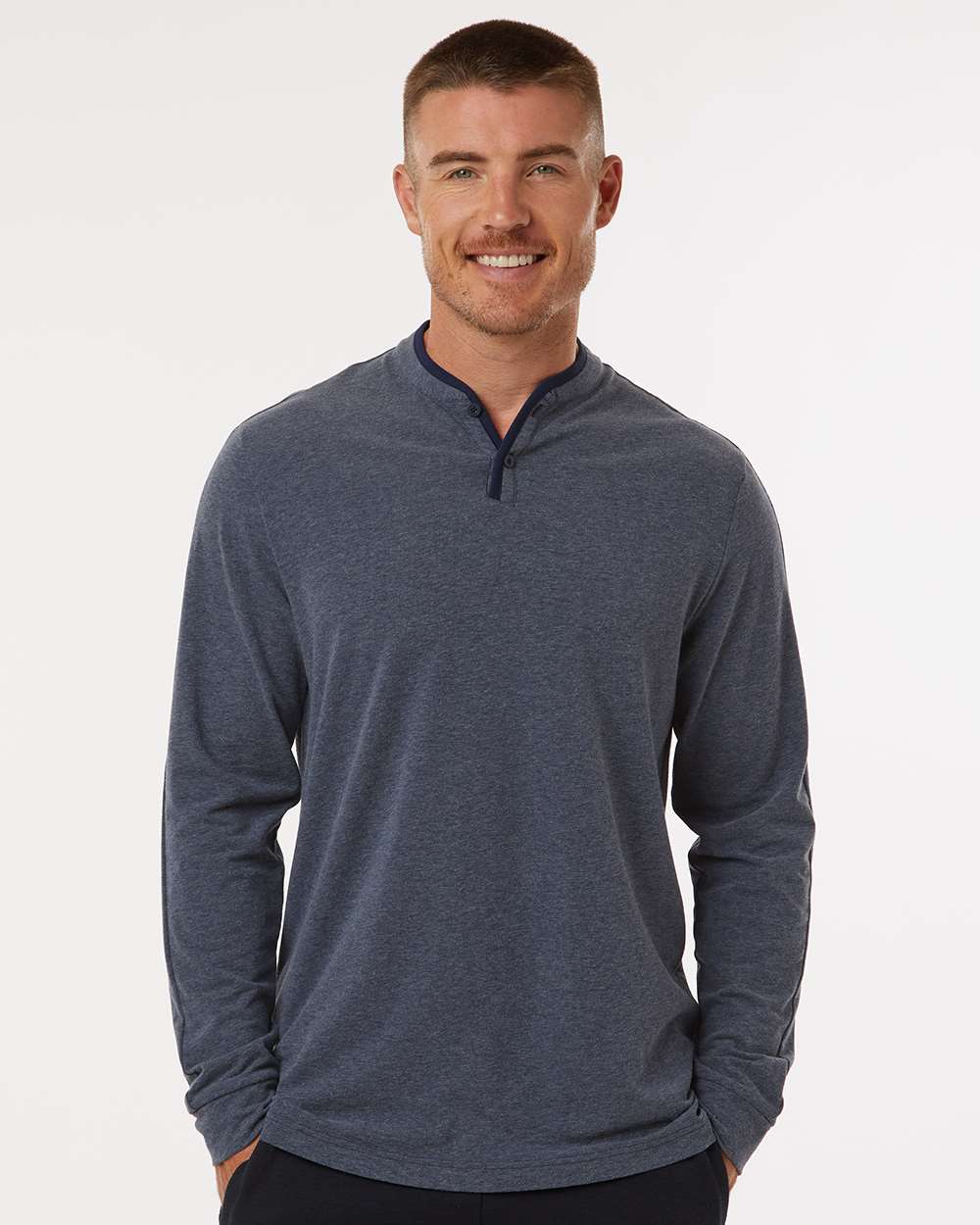 Adidas-A597-Henley Long Sleeve Tee - Image 10