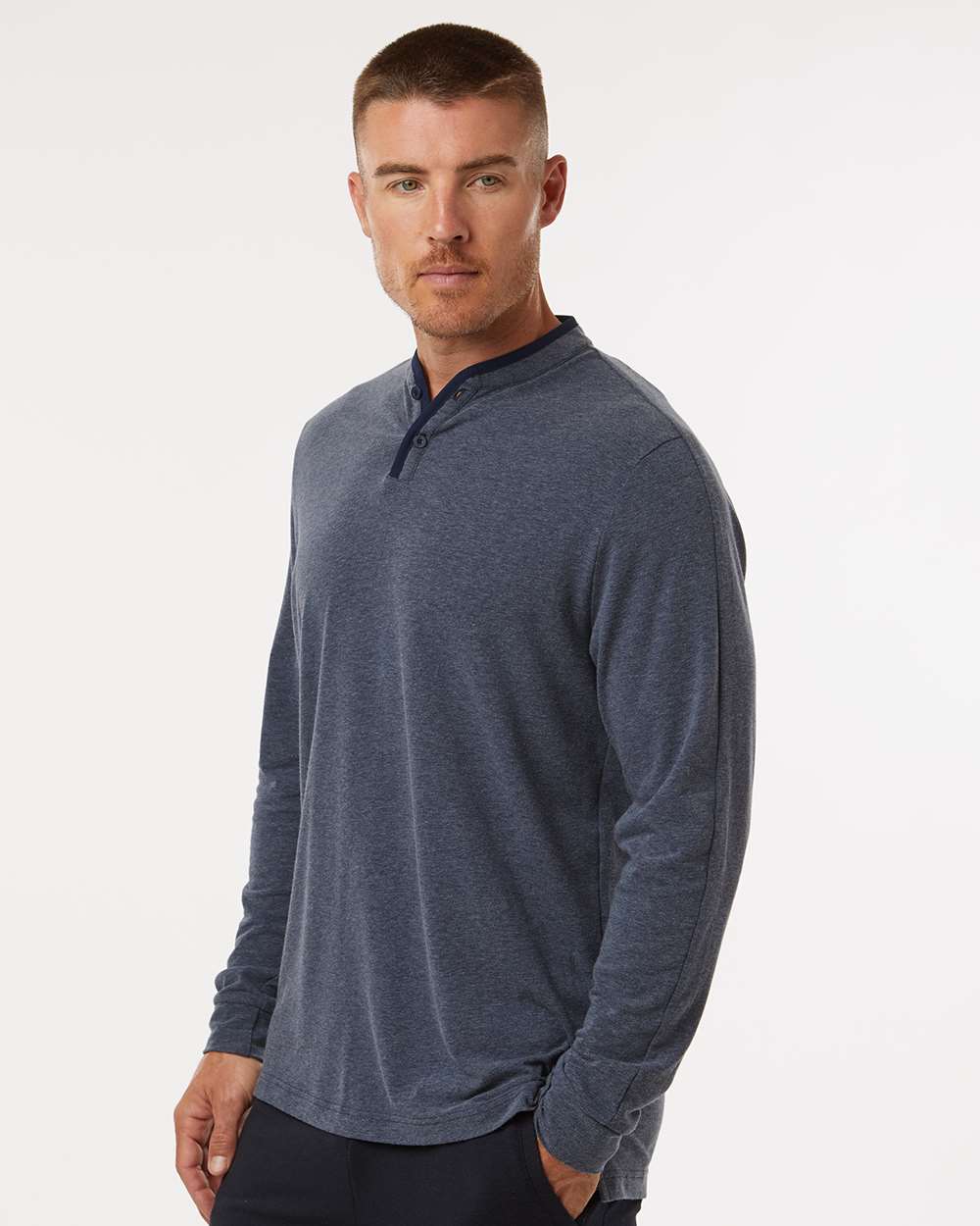 Adidas-A597-Henley Long Sleeve Tee - Image 11