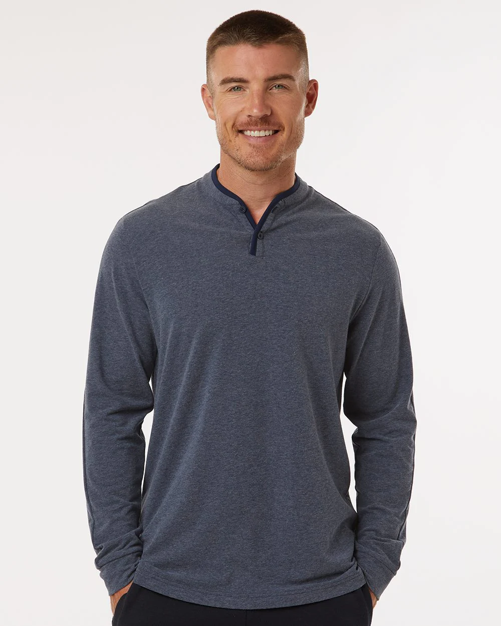 Adidas-A597-Henley Long Sleeve Tee - Image 19