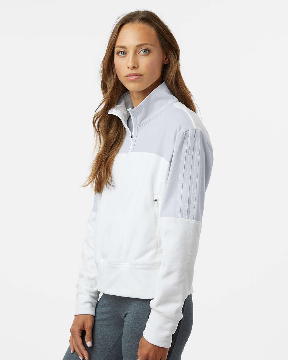 Adidas-A601-Women's Fleece Quarter-Zip Pullover - Image 18