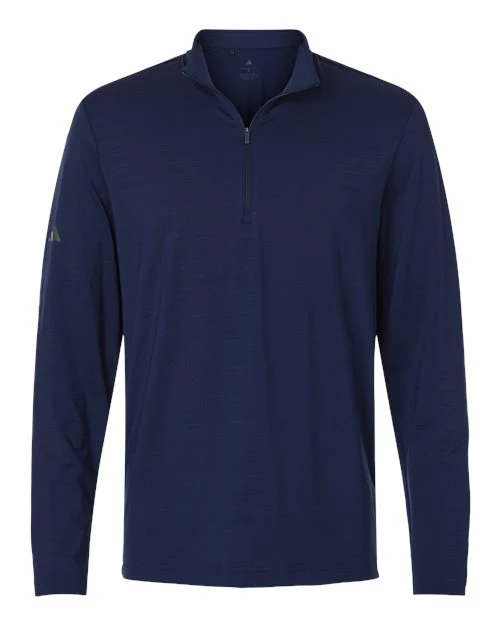 Adidas-A708-Men's Textured Stripe Quarter-Zip Pullover - Image 3