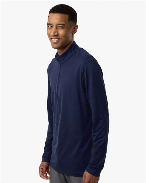 Adidas-A708-Men's Textured Stripe Quarter-Zip Pullover - Image 9