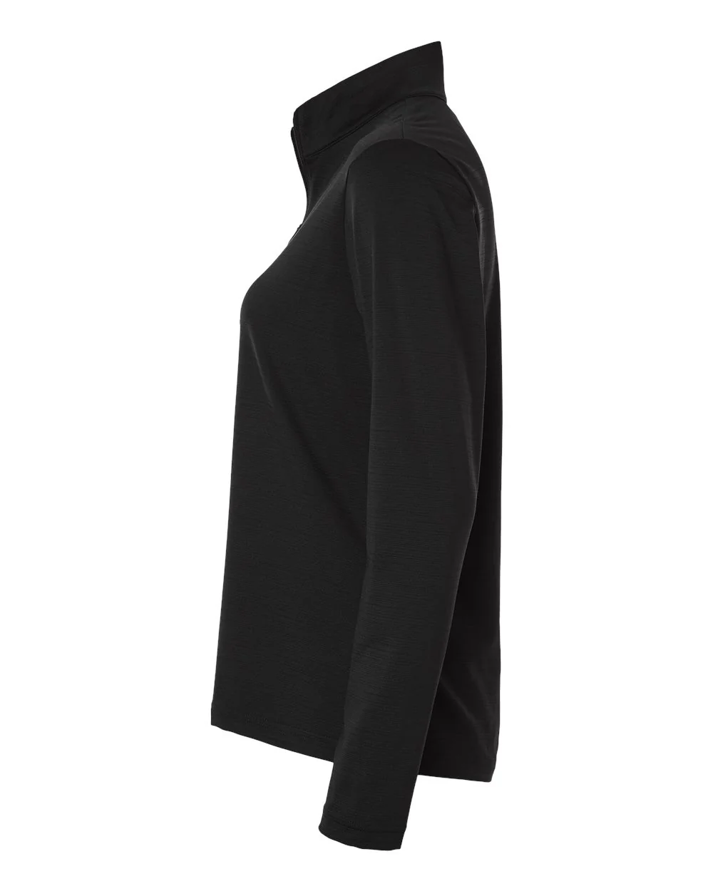 Adidas-A709-Women's Textured Stripe Quarter-Zip Pullover - Image 15