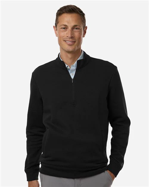 Adidas-A721-Men's Elevated Fleece Quarter-Zip Pullover - Image 2