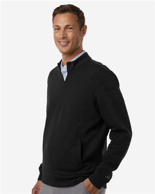 Adidas-A721-Men's Elevated Fleece Quarter-Zip Pullover - Image 5