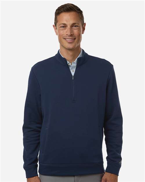 Adidas-A721-Men's Elevated Fleece Quarter-Zip Pullover - Image 7