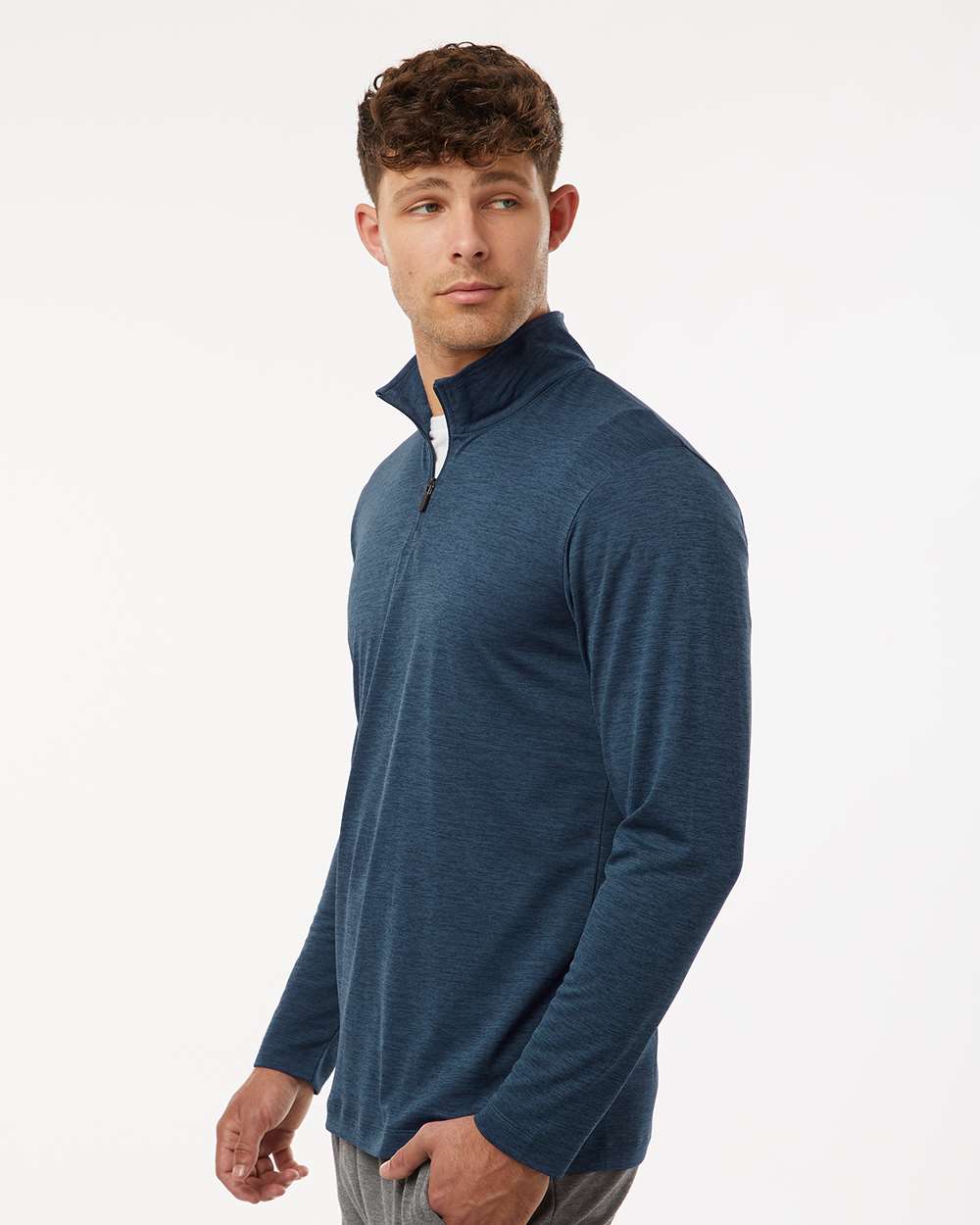 AllPro-4HM700-Performance Mélange Quarter-Zip Pullover - Image 24